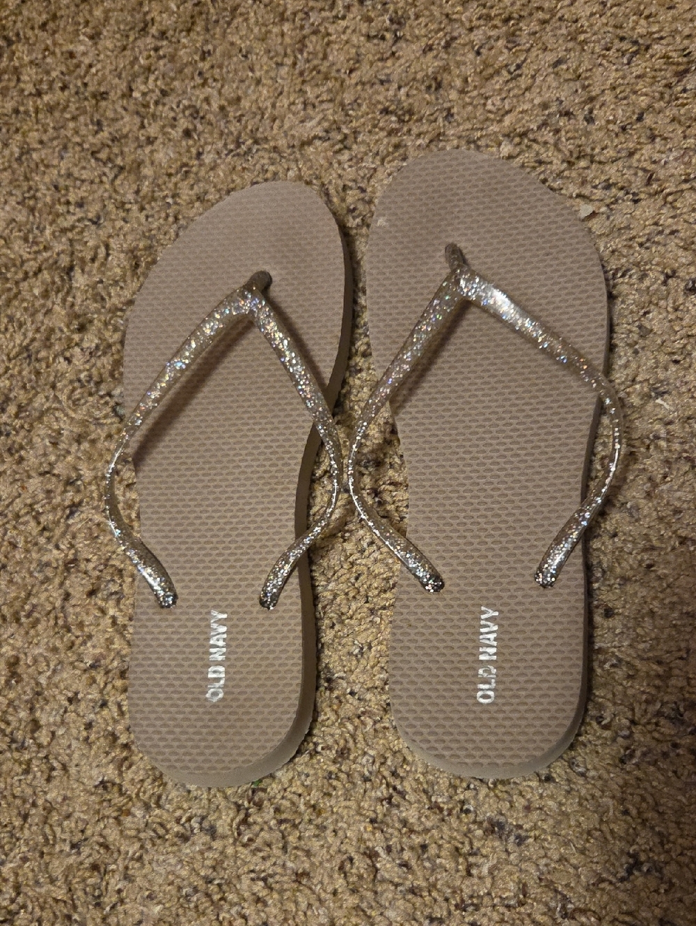 Old Navy Flip Flops with Glittery Straps